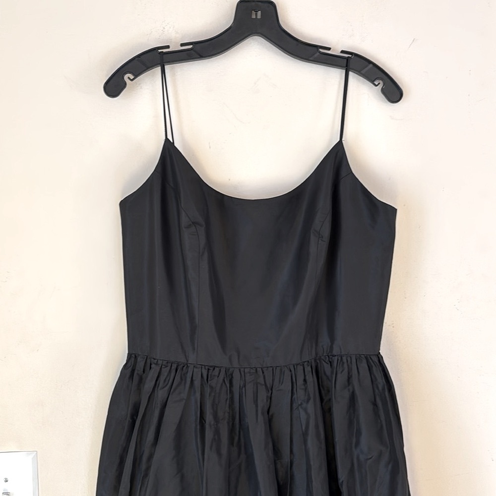 Karen Lorrance Silk Cocktail Black Spaghetti Evening Maxi Dress Size 12 - Picture 4 of 16